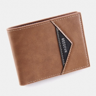 Män Bifold Kort Antimagnetisk Plånbok Vintage Multi-card Slots Korthållare Money Clip