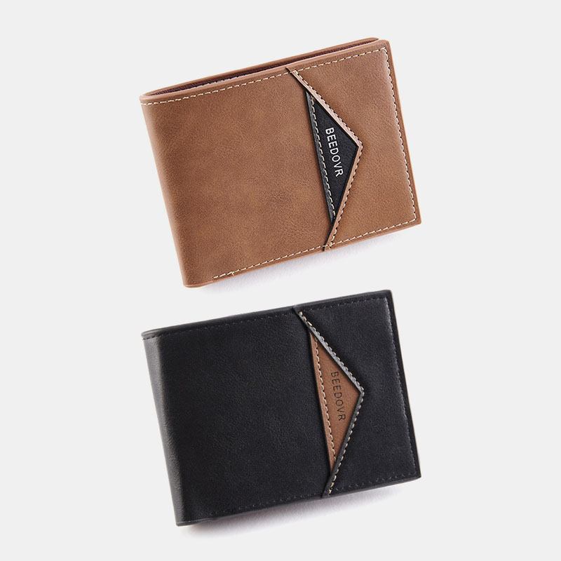 Män Bifold Kort Antimagnetisk Plånbok Vintage Multi-card Slots Korthållare Money Clip