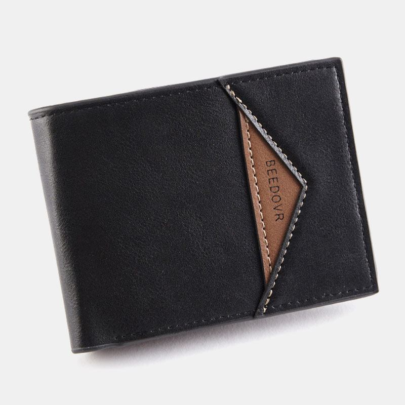 Män Bifold Kort Antimagnetisk Plånbok Vintage Multi-card Slots Korthållare Money Clip