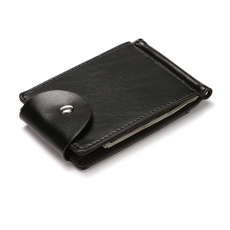 Män Faux Leather Creative Money Clip-plånbok