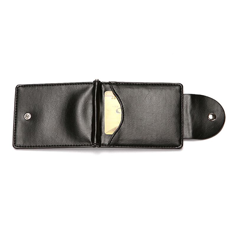 Män Faux Leather Creative Money Clip-plånbok