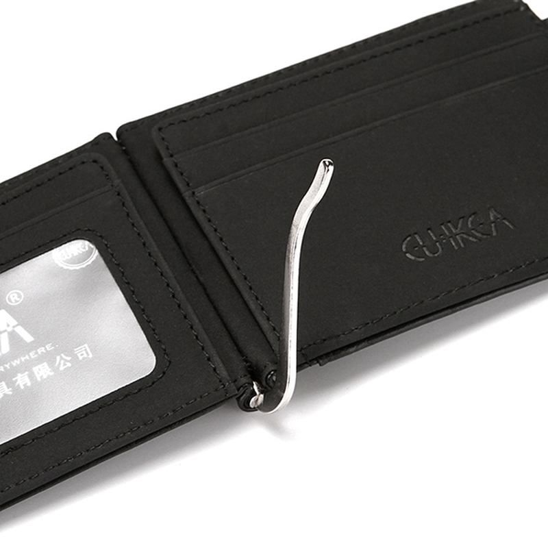 Män Faux Leather Creative Money Clip-plånbok