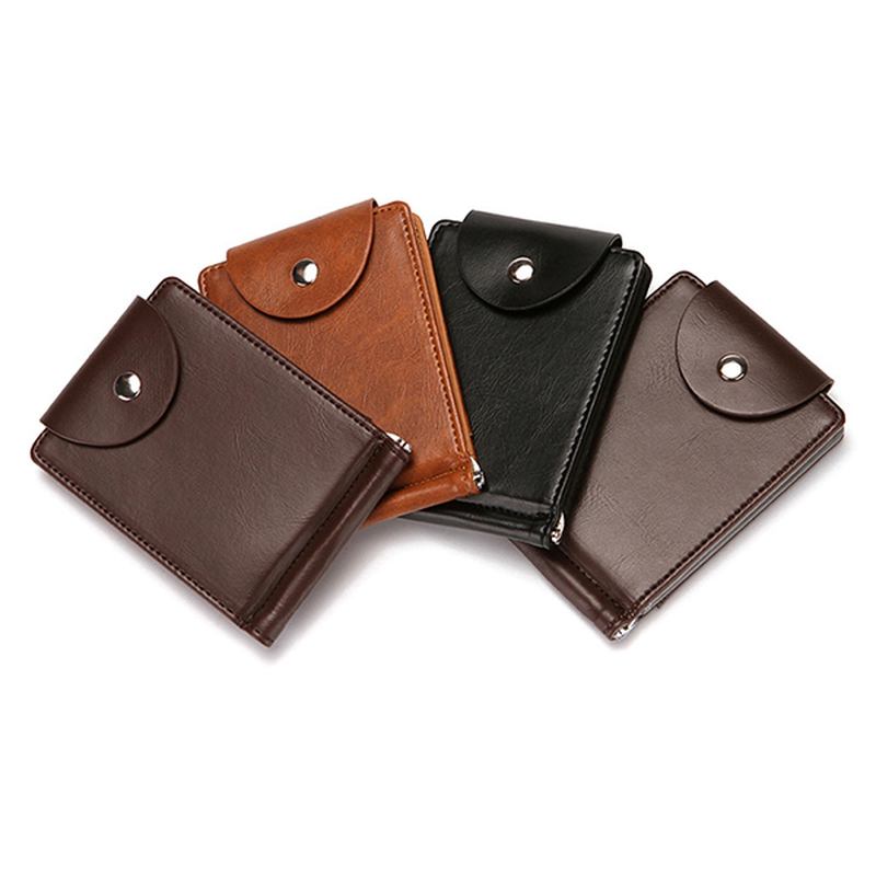 Män Faux Leather Creative Money Clip-plånbok