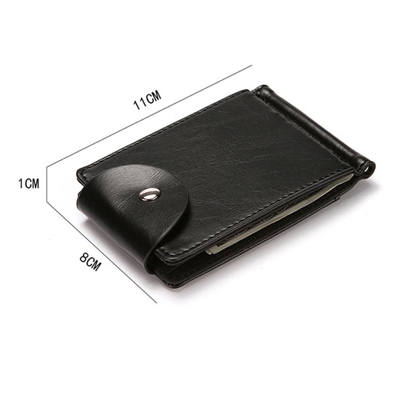 Män Faux Leather Creative Money Clip-plånbok