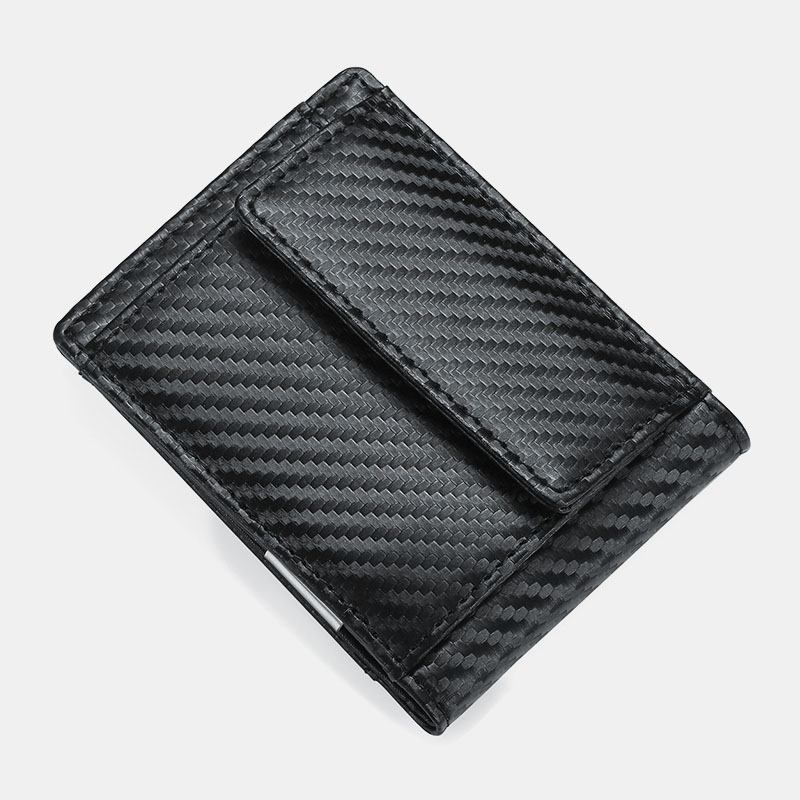 Män Faux Leather Retro Business Anti-stöld Multi-slot Korthållare Plånbok Pengar Clip