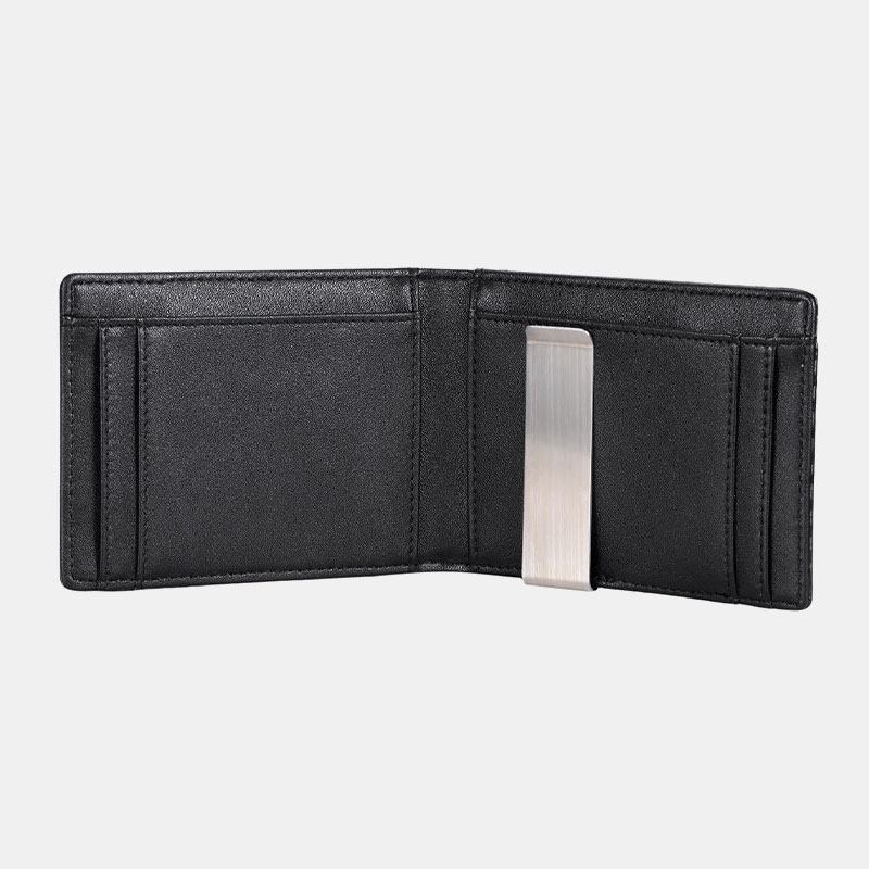 Män Faux Leather Retro Business Anti-stöld Multi-slot Korthållare Plånbok Pengar Clip