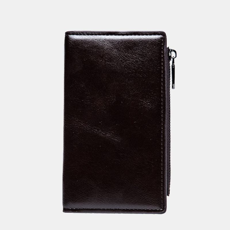 Män Konstläder Retro Business Multi-slot Hand Carry Korthållare Plånbok Clutch Handväska