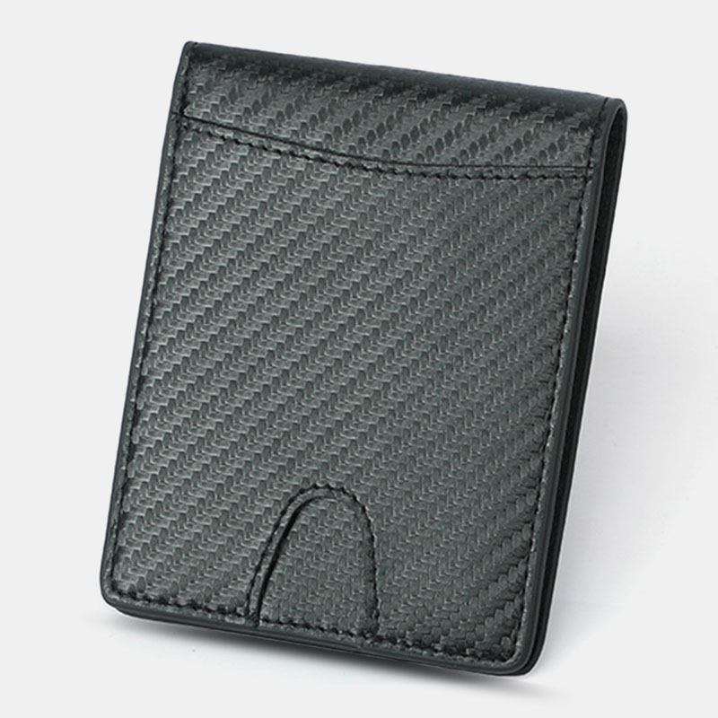 Män Multifunktion Business Carbon Fiber Us Dollar Klippkort Handel Korta Multi-card Slots Plånbok