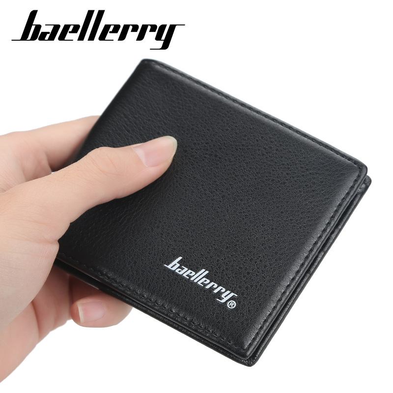 Män Pu Läder Bifold Multi Card Slot Retro Business Mjuk Tunn Plånbok