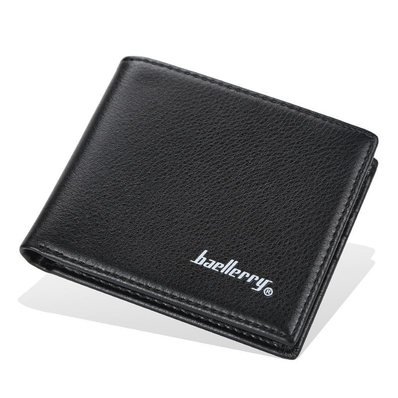 Män Pu Läder Bifold Multi Card Slot Retro Business Mjuk Tunn Plånbok