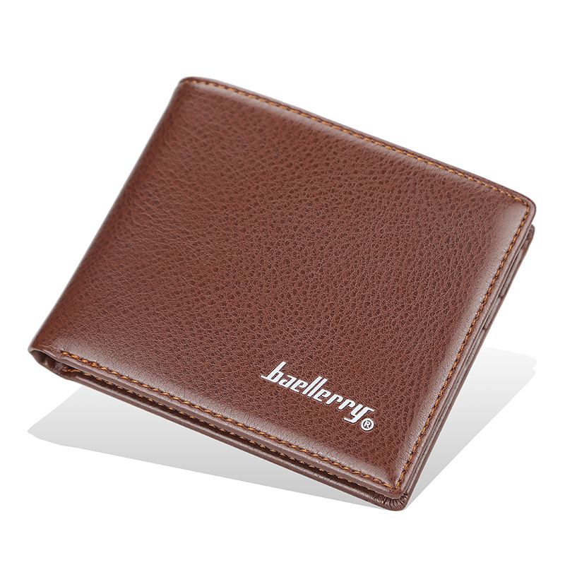 Män Pu Läder Bifold Multi Card Slot Retro Business Mjuk Tunn Plånbok