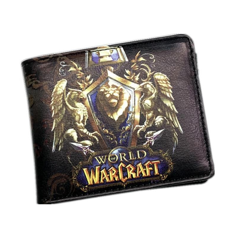 World Of Warcraft Plånböcker Läder Smal Liten Plånbok Wow Alliance Horde Flag Purse Cool Filmspelplånbok