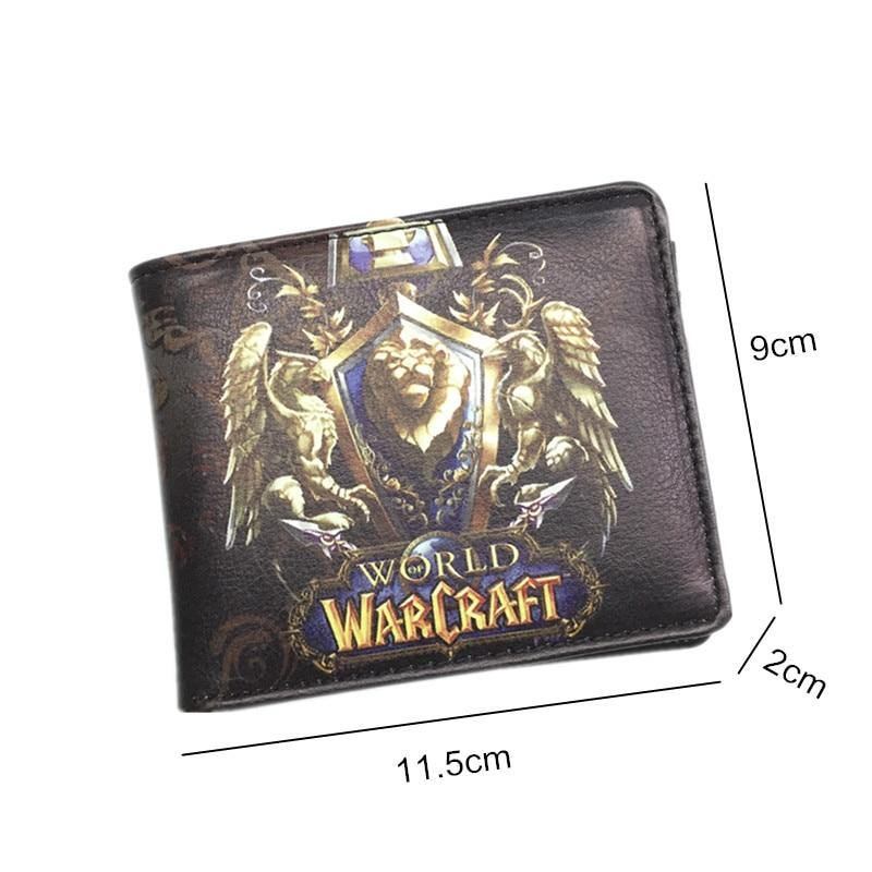 World Of Warcraft Plånböcker Läder Smal Liten Plånbok Wow Alliance Horde Flag Purse Cool Filmspelplånbok