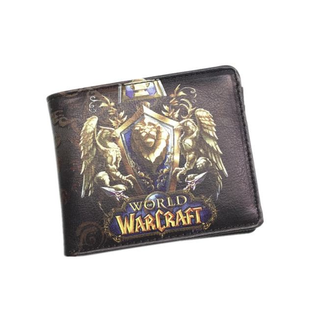 World Of Warcraft Plånböcker Läder Smal Liten Plånbok Wow Alliance Horde Flag Purse Cool Filmspelplånbok