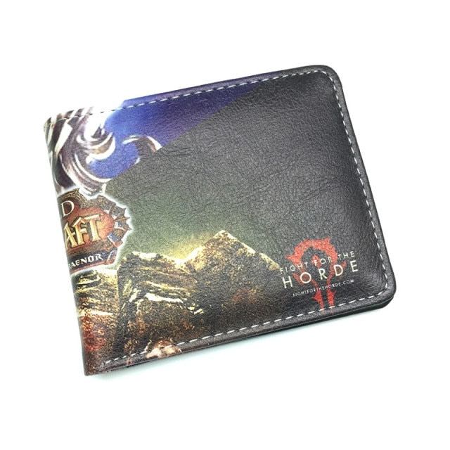 World Of Warcraft Plånböcker Läder Smal Liten Plånbok Wow Alliance Horde Flag Purse Cool Filmspelplånbok