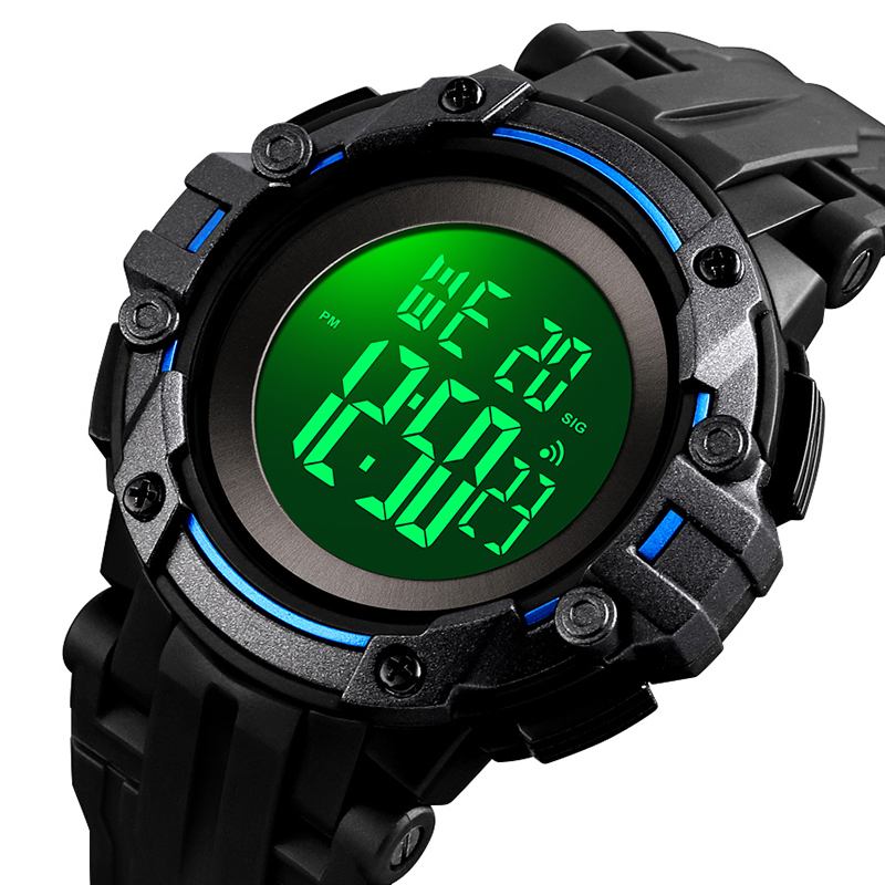 Alarm Chronograph Luminous 5atm Military Style Sports Herr Watch Digital Watch