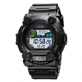 Chronograph Sport Herr Armbandsur Lysande Display Vattentät Led Digital Watch