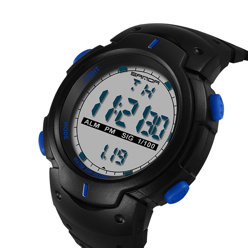 Digital Watch Luminous Motion Timing Stoppur Kalender Alarm Watch Outdoor Sport Watch