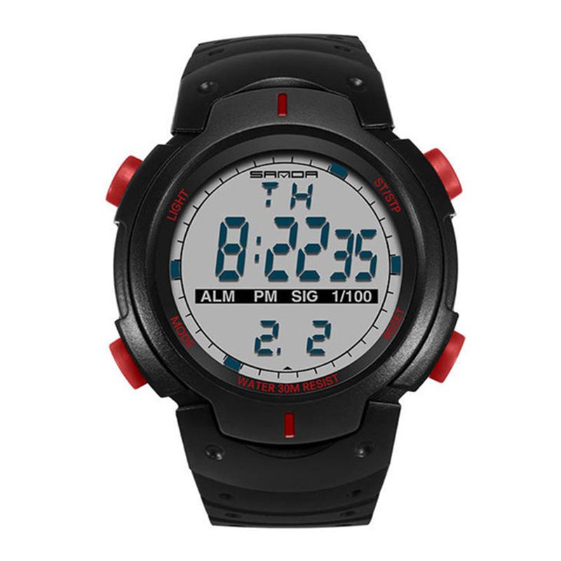 Digital Watch Luminous Motion Timing Stoppur Kalender Alarm Watch Outdoor Sport Watch