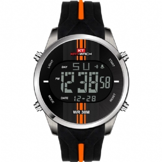 Digital Watch Mode Silikon Stoppur Vattentät Watch Alarm Outdoor Sport Watch