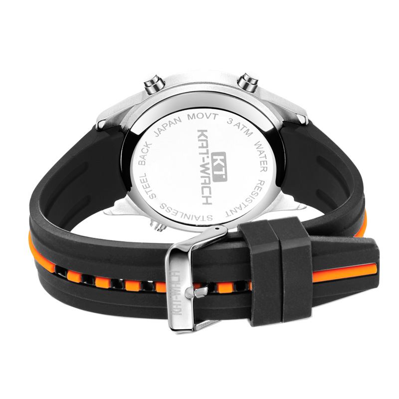 Digital Watch Mode Silikon Stoppur Vattentät Watch Alarm Outdoor Sport Watch