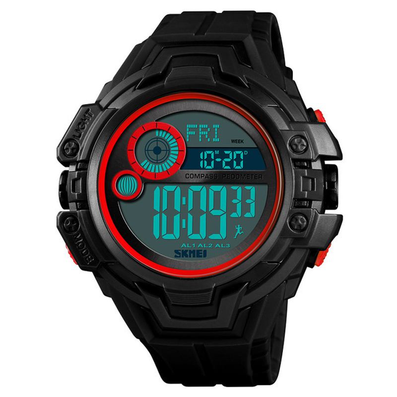 Kompass Kaloristegräknare Chrono 5atm Outdoor Sports Herr Digital Watch