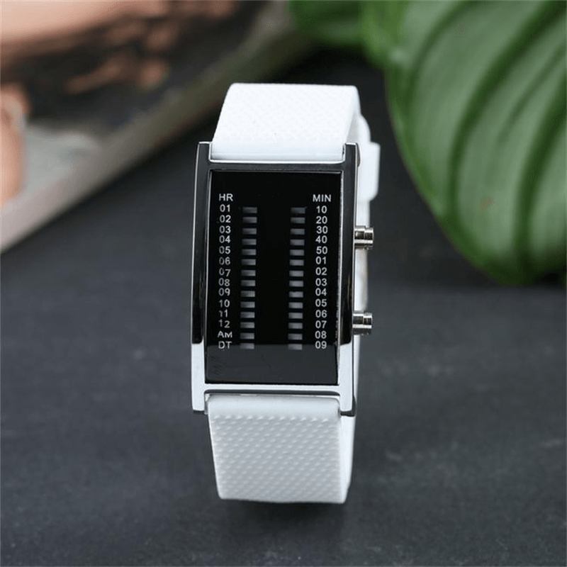 Led Display Herr Business Watch Double Row Light Calendar Digital Watch