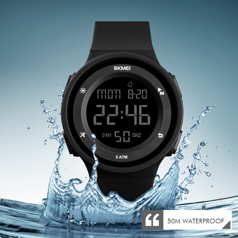 Mode Silikon Vattentät Led Outdoor Sport Digital Watch