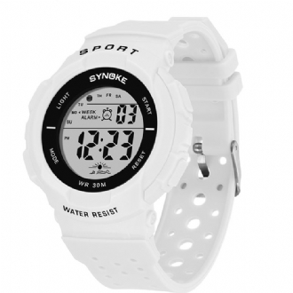 Mode Watch 3atm Vattentät El Ljus Flerfunktion Färgglad Led Sport Digital Watch