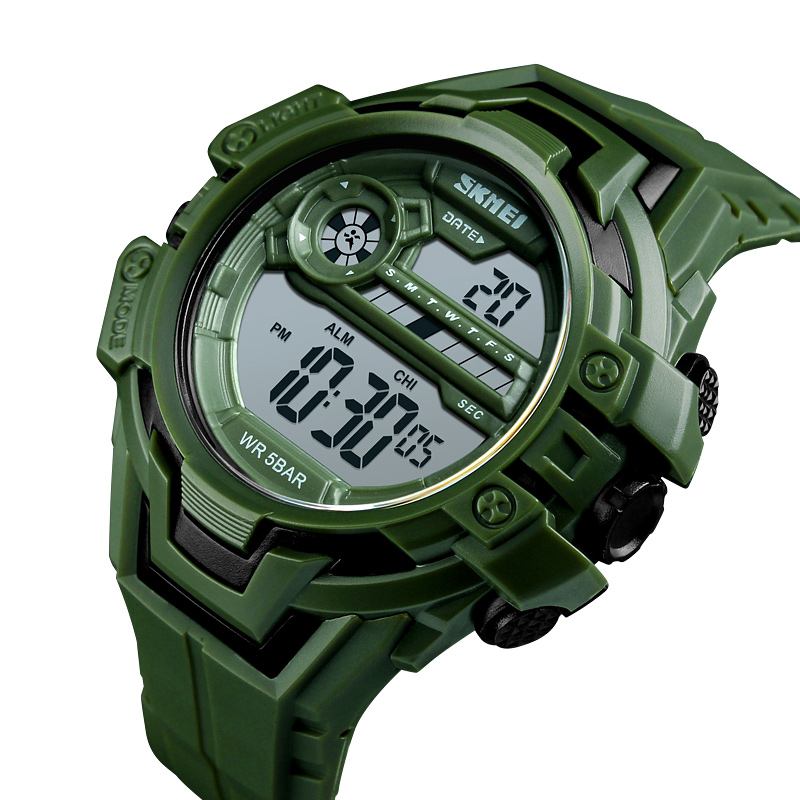 Modekalender Stoppur Luminous Display Digital Watch 50m Vattentät Sport Watch