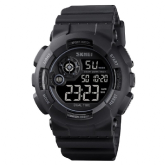 Sport Herrklocka 5atm Vattentät Date Week Display 12/24 Hour Led Digital Watch