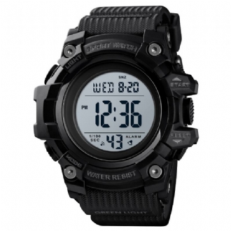 Sport Herrklocka Vattentät Lysande Datum Vecka Display Stoppur Countdown Outdoor Digital Watch