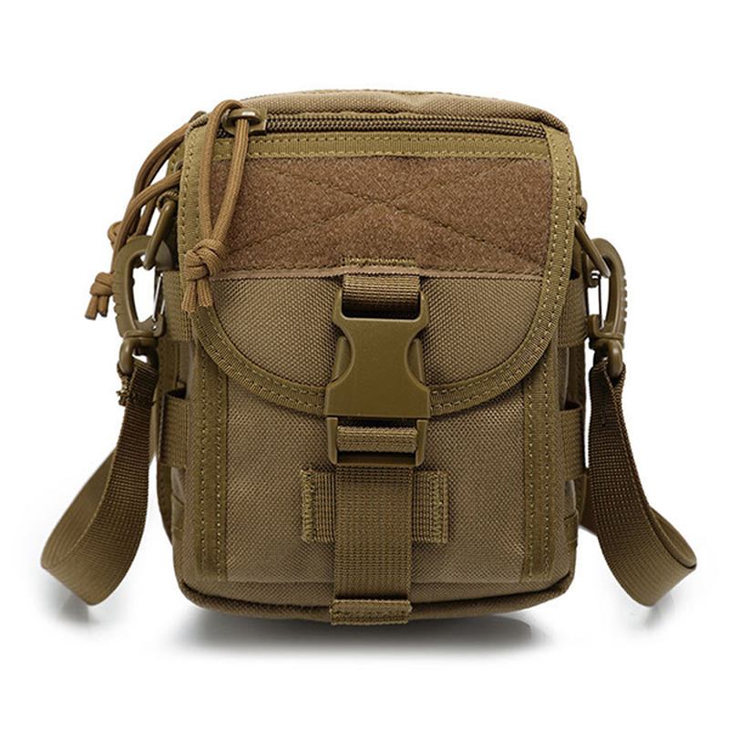 Army Style Nylon Taktisk Herr Axelväska Messenger Bag För Sport Resor Vandring