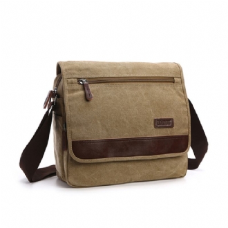 Canvas Retro Shoulder Crossbody Bag Casual Outdoor Herr Axelväska