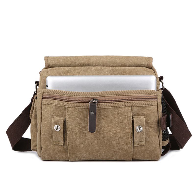 Canvas Utomhus Resor Fritid Shoulder Herr Dam Retro Kapacitet Crossbody Bag