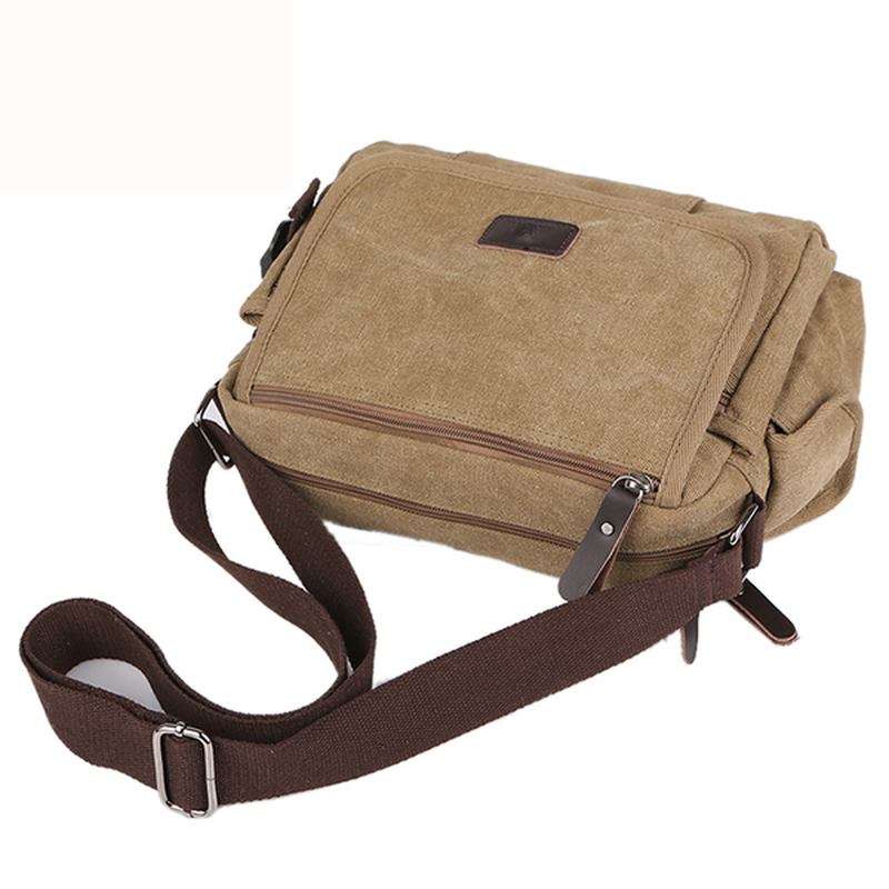 Canvas Utomhus Resor Fritid Shoulder Herr Dam Retro Kapacitet Crossbody Bag