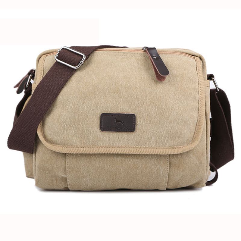 Canvas Utomhus Resor Fritid Shoulder Herr Dam Retro Kapacitet Crossbody Bag