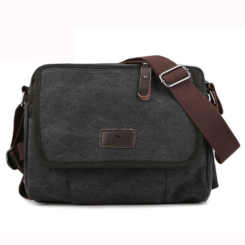 Canvas Utomhus Resor Fritid Shoulder Herr Dam Retro Kapacitet Crossbody Bag