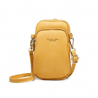 Dam Casual Crossbody-väska Solid Telefonväska Axelväska