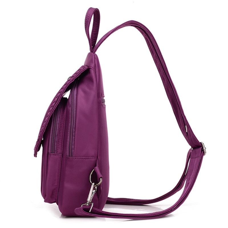 Dam Flätdekoration Nylon Vattentät Casual Chest Bag Outdoor Crossbody Bag