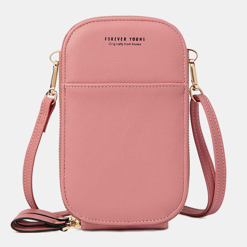 Dam Oval Enfärgad Casual Telefonväska Crossbody-väskor Axelväska Clutchväskor