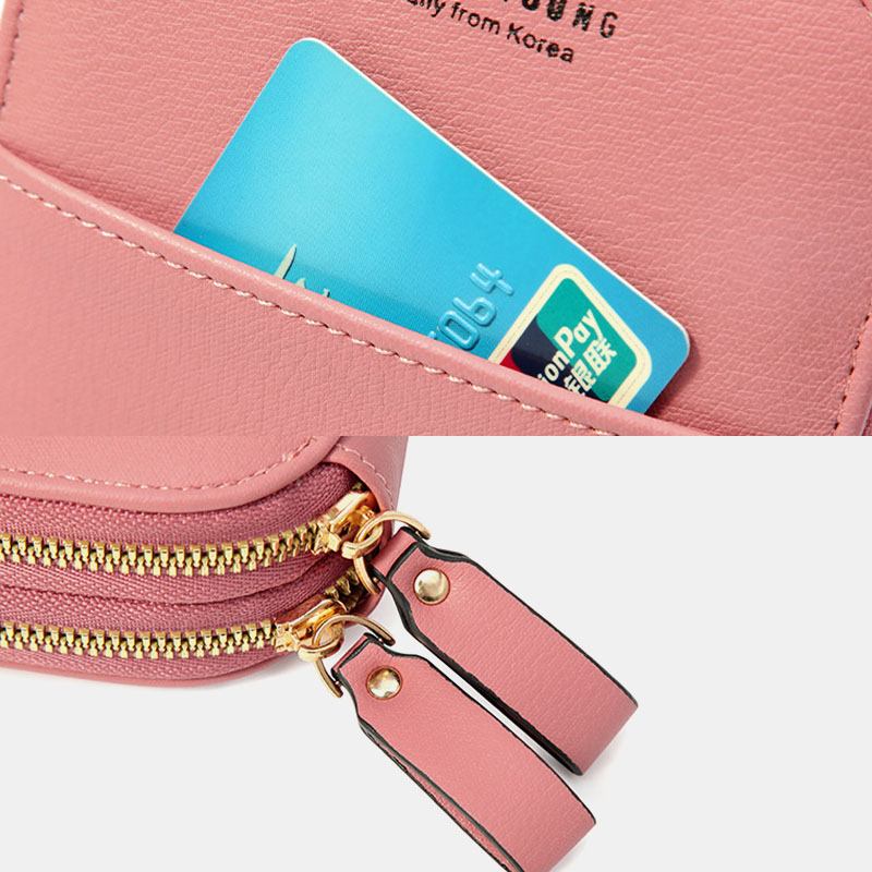 Dam Oval Enfärgad Casual Telefonväska Crossbody-väskor Axelväska Clutchväskor