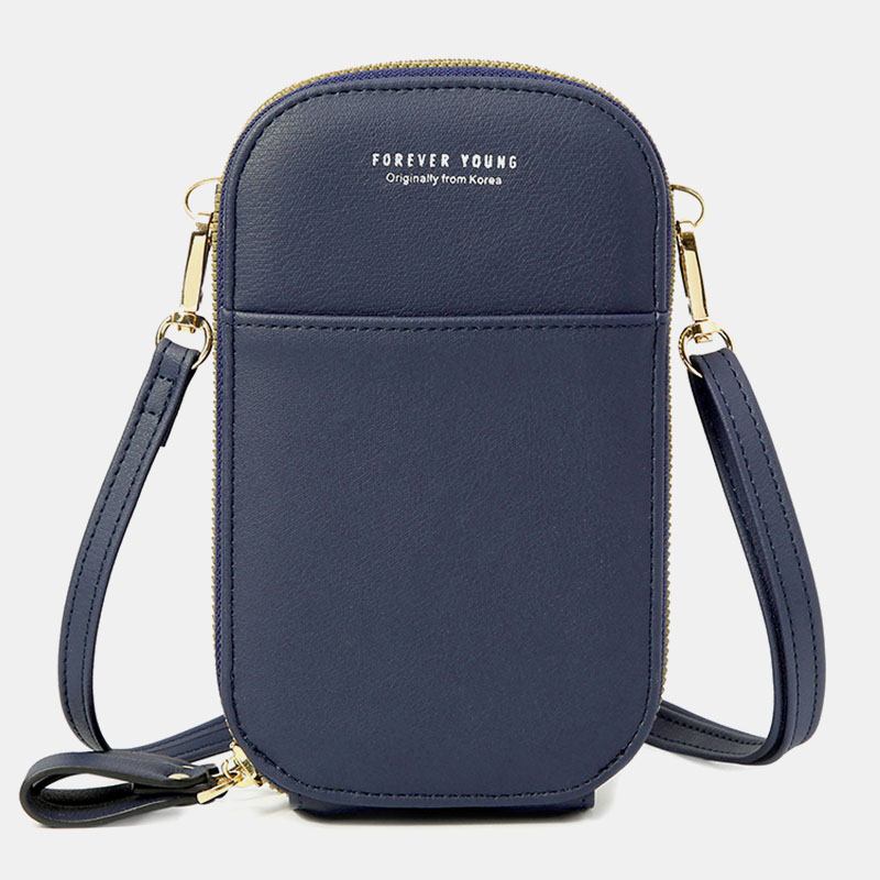 Dam Oval Enfärgad Casual Telefonväska Crossbody-väskor Axelväska Clutchväskor