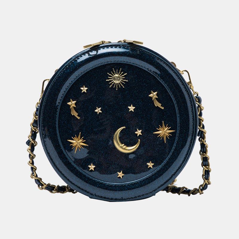 Dam Pu-kedja Galaxy Rund Crossbody-väska