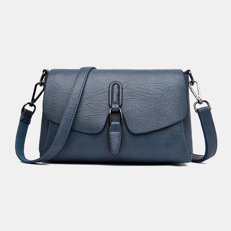 Dam Retro Konstläder Vattentät Magnetisk Axelväska Med Snäpplås 6.5 Tums Telefonväska Crossbody-väska