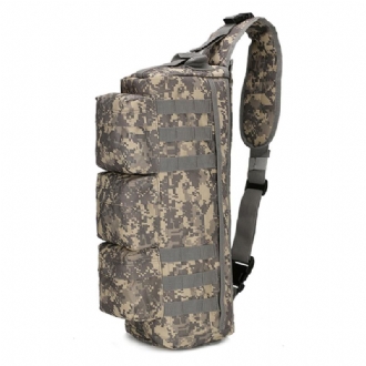 Herr Nylon Tactical Outdoor Sport Cs Crossbody Bag Vandring Bröstväska