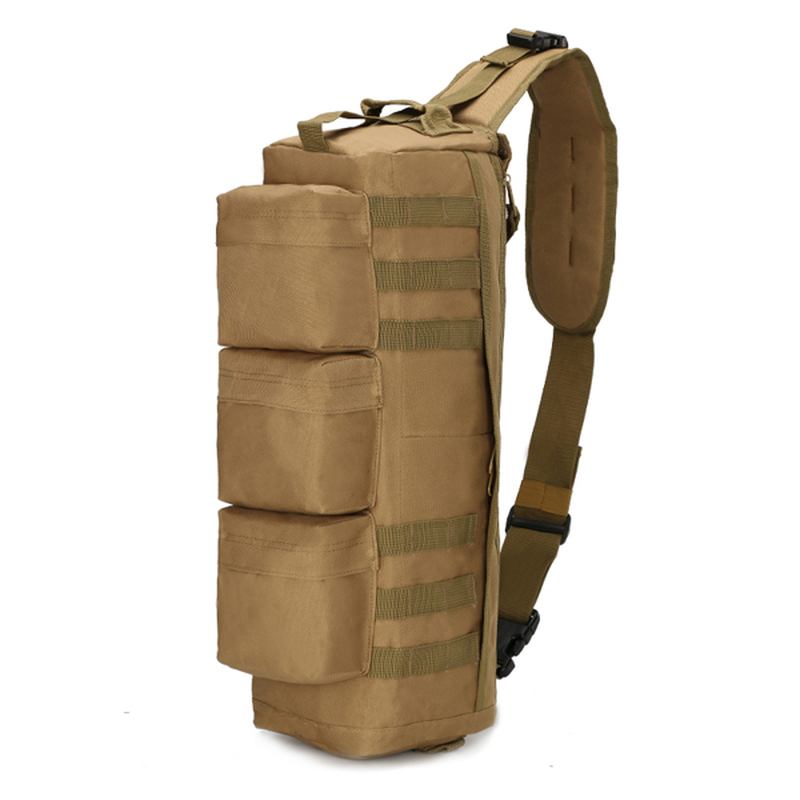 Herr Nylon Tactical Outdoor Sport Cs Crossbody Bag Vandring Bröstväska