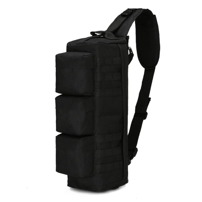 Herr Nylon Tactical Outdoor Sport Cs Crossbody Bag Vandring Bröstväska