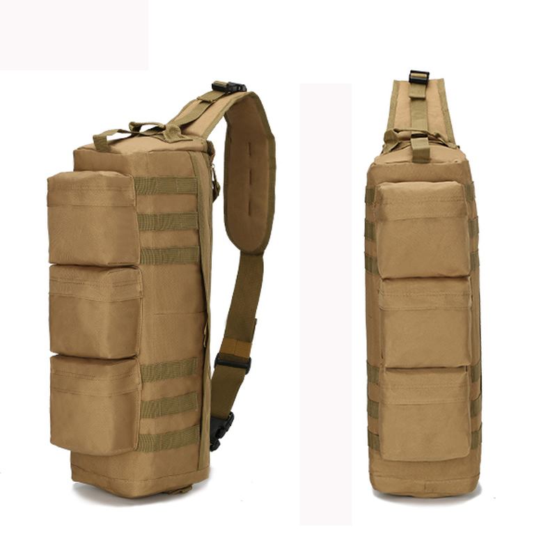 Herr Nylon Tactical Outdoor Sport Cs Crossbody Bag Vandring Bröstväska