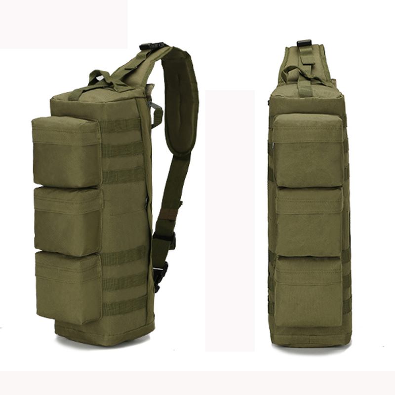 Herr Nylon Tactical Outdoor Sport Cs Crossbody Bag Vandring Bröstväska